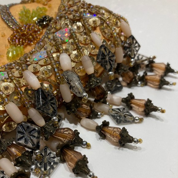 GOLDEN BEADED EVENING BAG - Picture 5 of 15